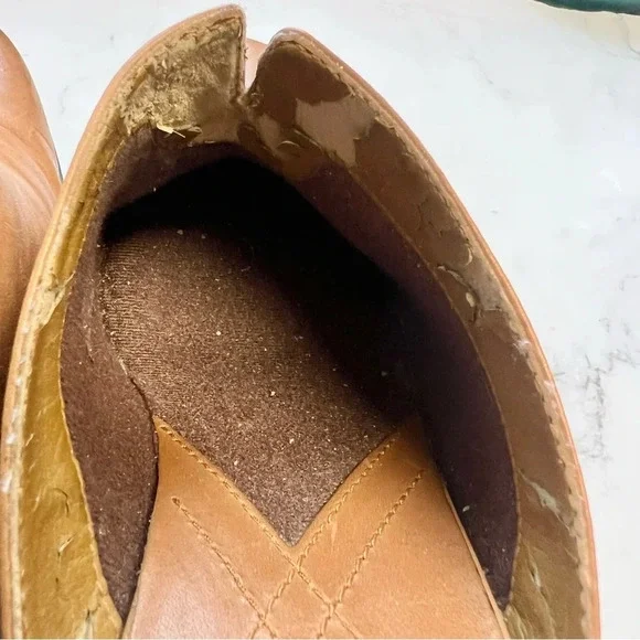 Clarks Chunky Platform Leather Slip On Casual Mule Brown Block Heel Women Size 8 - Picture 12 of 14